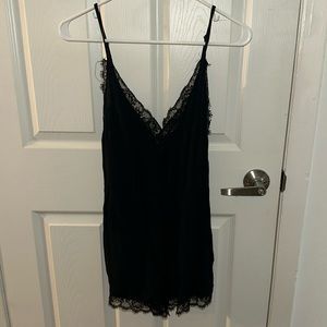 Express Black Lace Romper